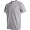 imageSpyder Mens Henley Shirt  Lightweight Quick Dry Moisture Wicking Short Sleeve Athletic Performance Shirts for MenPewter