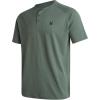 imageSpyder Mens Henley Shirt  Lightweight Quick Dry Moisture Wicking Short Sleeve Athletic Performance Shirts for MenSpruce Green