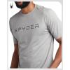imageSpyder Mens T Shirt  Athletic Performance Short Sleeve Running Workout Tee  Moisture Wicking Crewneck Shirts for MenHeather Grey