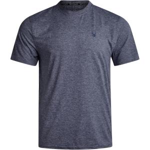 imageSpyder Mens T Shirt  Athletic Performance Short Sleeve Running Workout Tee  Moisture Wicking Crewneck Shirts for MenNavy Heather Solid
