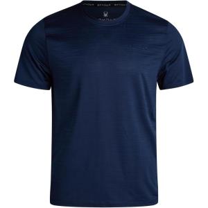imageSpyder Mens T Shirt  Athletic Performance Short Sleeve Running Workout Tee  Moisture Wicking Crewneck Shirts for MenNavy Jacquard