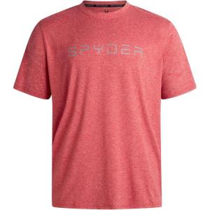 imageSpyder Mens T Shirt  Athletic Performance Short Sleeve Running Workout Tee  Moisture Wicking Crewneck Shirts for MenSpyder Red