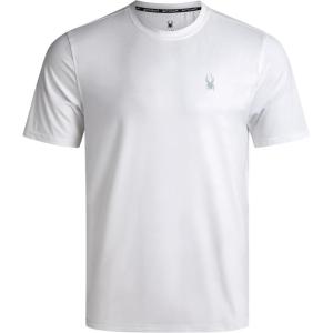 imageSpyder Mens T Shirt  Athletic Performance Short Sleeve Running Workout Tee  Moisture Wicking Crewneck Shirts for MenWhite Chest Logo