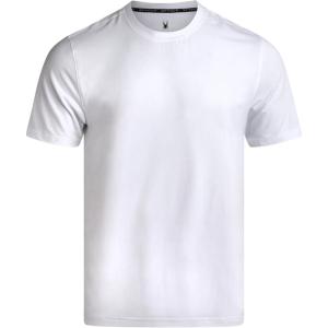 imageSpyder Mens T Shirt  Athletic Performance Short Sleeve Running Workout Tee  Moisture Wicking Crewneck Shirts for MenWhite Sleeve Logo