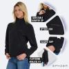 imageSpyder Fleece Pullover Women  Soft Quarter Zip Warm Lightweight Long Sleeve Sweater Top for Fall Winter Casual WearBlack