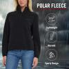 imageSpyder Fleece Pullover Women  Soft Quarter Zip Warm Lightweight Long Sleeve Sweater Top for Fall Winter Casual WearBlack