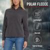 imageSpyder Fleece Pullover Women  Soft Quarter Zip Warm Lightweight Long Sleeve Sweater Top for Fall Winter Casual WearCharcoal