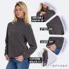 imageSpyder Fleece Pullover Women  Soft Quarter Zip Warm Lightweight Long Sleeve Sweater Top for Fall Winter Casual WearCharcoal