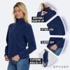 imageSpyder Fleece Pullover Women  Soft Quarter Zip Warm Lightweight Long Sleeve Sweater Top for Fall Winter Casual WearNavy