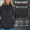imageSpyder Packable Puffer Jacket Womens with Hood Lightweight Full Zip Winter Quilted Womens Puffer CoatBlack