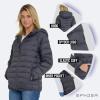 imageSpyder Packable Puffer Jacket Womens with Hood Lightweight Full Zip Winter Quilted Womens Puffer CoatCharcoal
