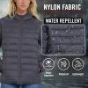 imageSpyder Packable Puffer Jacket Womens with Hood Lightweight Full Zip Winter Quilted Womens Puffer CoatCharcoal