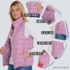 imageSpyder Womens Puffer Vest  Lightweight Sleeveless Puffer Vest Women  Cozy Fall Fashion Warm Quilted Jackets for WomenOrchid