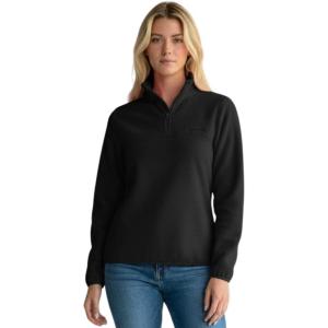 imageSpyder Fleece Pullover Women  Soft Quarter Zip Warm Lightweight Long Sleeve Sweater Top for Fall Winter Casual WearBlack