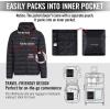 imageSpyder Packable Puffer Jacket Men with Hood Lightweight Winter Jackets for MenBlack