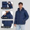 imageSpyder Packable Puffer Jacket Men with Hood Lightweight Winter Jackets for MenNavy Tonal