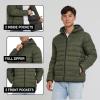 imageSpyder Packable Puffer Jacket Men with Hood Lightweight Winter Jackets for MenOlive