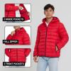 imageSpyder Packable Puffer Jacket Men with Hood Lightweight Winter Jackets for MenRed