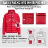 imageSpyder Packable Puffer Jacket Men with Hood Lightweight Winter Jackets for MenRed