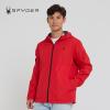 imageSpyder Packable Rain Jacket Men  Waterproof Windbreaker with Hood Lightweight Rain Coat Slicker Travel Golf FishingRed