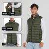 imageSpyder Puffer Vest for Men  Lightweight Quilted Outdoor Vest with Pockets Puffer Vest Jacket for MenOlive