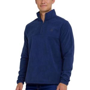 imageSpyder Fleece Quarter Zip Pullover Men  Polar Fleece Lightweight Athletic Sweater Warm 14 Zipper Jacket Mock NeckNavy