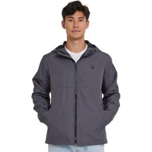 imageSpyder Packable Rain Jacket Men  Waterproof Windbreaker with Hood Lightweight Rain Coat Slicker Travel Golf FishingPolar