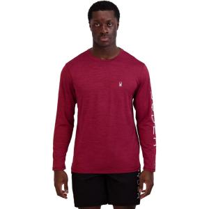 imageSpyder Mens Long Sleeve Rashguard  QuickDry Swim Shirt Sun Protection Performance TopBiking Red