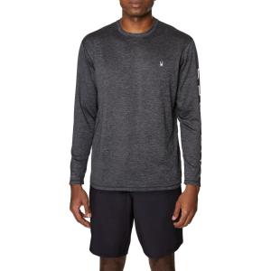 imageSpyder Mens Long Sleeve Rashguard  QuickDry Swim Shirt Sun Protection Performance TopGrey Heather