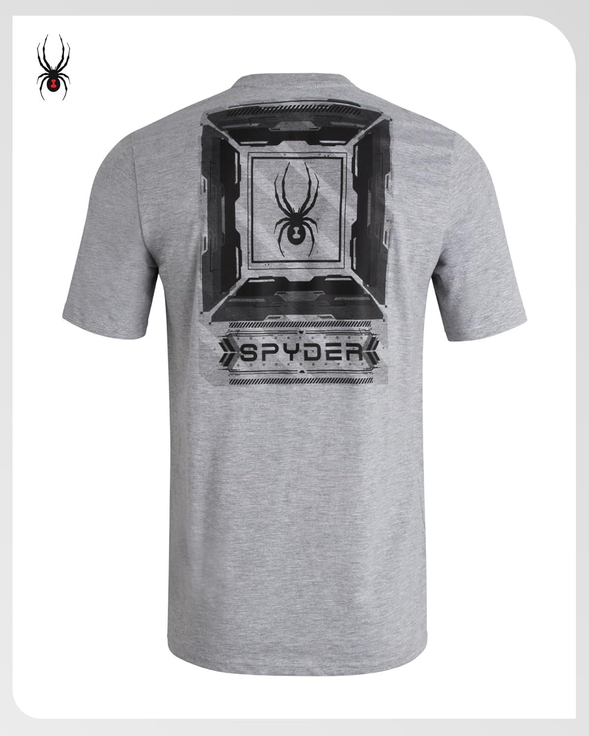 imageSpyder Mens TShirts  Soft Cotton Blend Crewneck Short Sleeve Graphic Tees for Men  Streetwear Graphic Casual Mens ShirtsGrey Heather