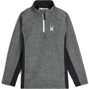 imageSpyder boys Outbound Half Zip Fleece JacketLimestoneBlack Melange