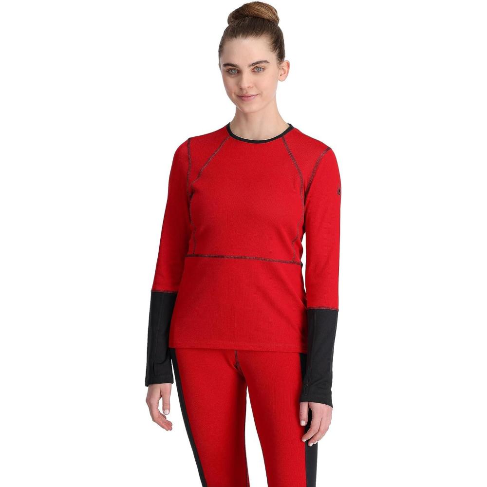 imageSpyder Womens Charger Crew Baselayer Thermal Ski TopPulse