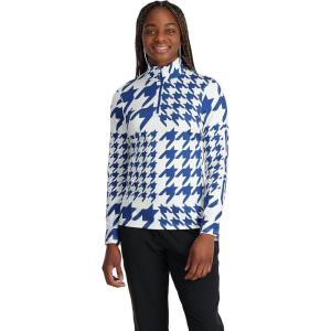 image:imageSpyder womens Houndstooth Half Zip TneckElectric Blue