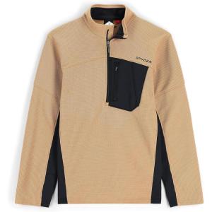 image:imageSpyder Mens Bandit Hybrid 12 Zip Fleece Ski Mid Layer Sweater JacketTannin