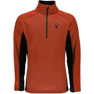 image:imageSpyder Mens Standard Outbound Half Zip MidWeight Mock Neck SweaterBurstBlack