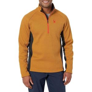 image:imageSpyder Mens Standard Outbound Half Zip MidWeight Mock Neck SweaterToasted