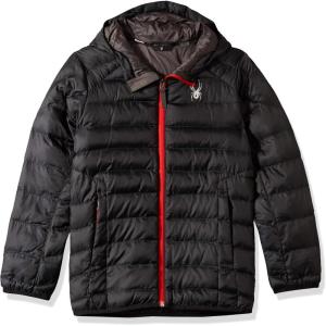 image:imageSpyder boys Boys Geared Hoody Synthetic Down JacketBlackBlackRed
