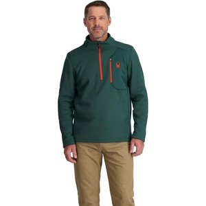 image:imageSpyder mens Bandit 12 Zip Fleece Ski Mid Layer Sweater JacketCypress Green