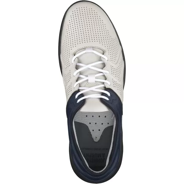 imageJohnston amp Murphy Mens Activate Luxe UThroat  Sneakers for Men Mens Fashion Sneakers Mens Casual Shoes TemperatureRegulating Comfort Removable EVA Cushioned InsoleWhite Full GrainBlue Nylon