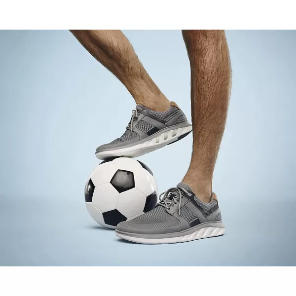 imageJohnston amp Murphy Mens Activate Plain Toe Shoe  Breathable Construction  Ventilated EVA SoleGray MeshFull Grain
