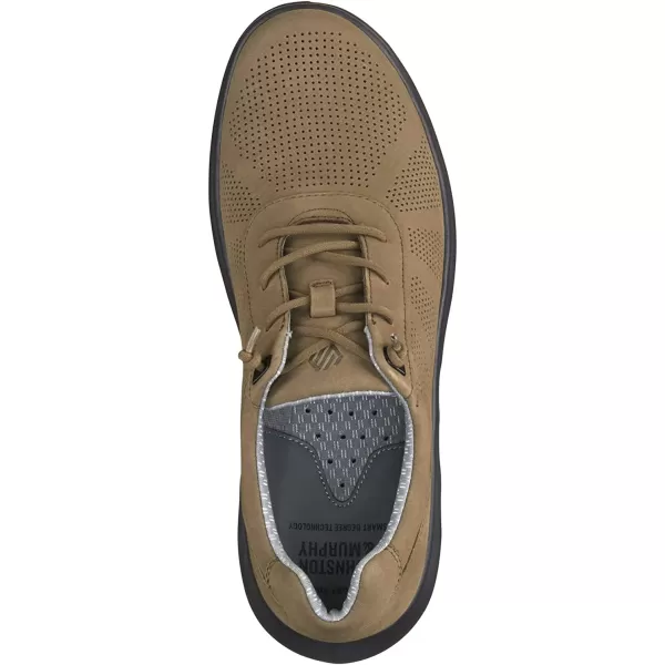 imageJohnston amp Murphy Mens Activate Plain Toe Shoe  Breathable Construction  Ventilated EVA SoleLight Brown Nubuck