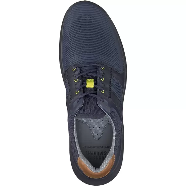 imageJohnston amp Murphy Mens Activate Plain Toe Shoe  Breathable Construction  Ventilated EVA SoleNavy MeshFull Grain