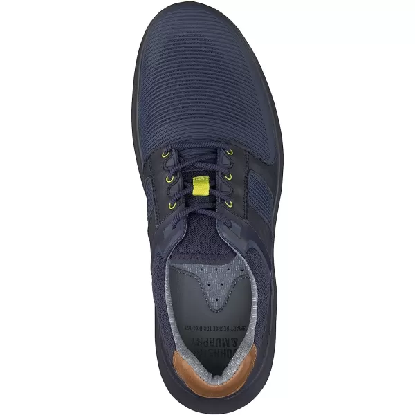 imageJohnston amp Murphy Mens Activate Plain Toe Shoe  Breathable Construction  Ventilated EVA SoleNavy MeshFull Grain