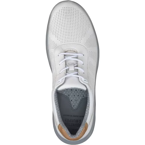 imageJohnston amp Murphy Mens Activate Plain Toe Shoe  Breathable Construction  Ventilated EVA SoleWhite Full Grain
