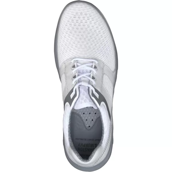 imageJohnston amp Murphy Mens Activate Plain Toe Shoe  Breathable Construction  Ventilated EVA SoleWhite MeshFull Grain