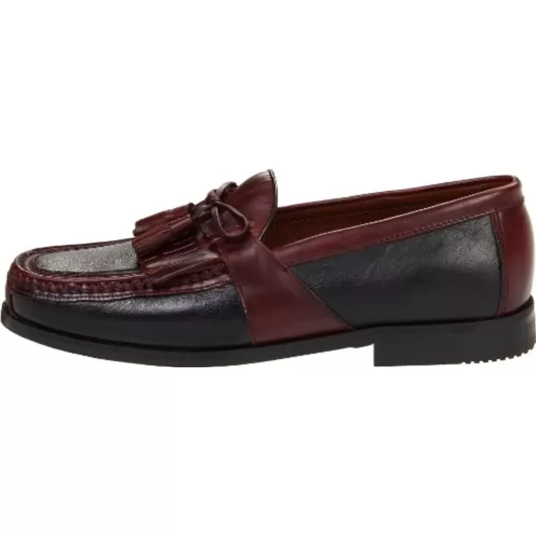 imageJohnston amp Murphy Mens Aragon Kiltie Tassel Casual Dress ShoeClassic DesignLeather Textile LiningLeather Sole with Rubber HeelBlack SmoothAntique Mahogany Waxed
