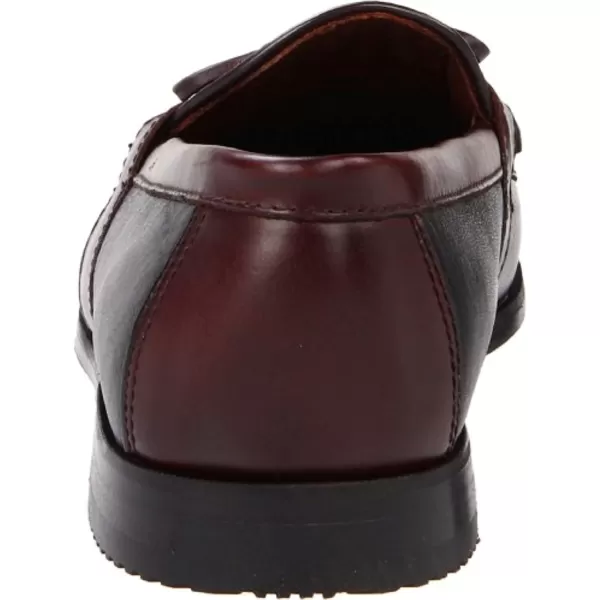 imageJohnston amp Murphy Mens Aragon Kiltie Tassel Casual Dress ShoeClassic DesignLeather Textile LiningLeather Sole with Rubber HeelBlack SmoothAntique Mahogany Waxed