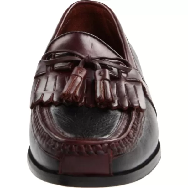 imageJohnston amp Murphy Mens Aragon Kiltie Tassel Casual Dress ShoeClassic DesignLeather Textile LiningLeather Sole with Rubber HeelBlack SmoothAntique Mahogany Waxed