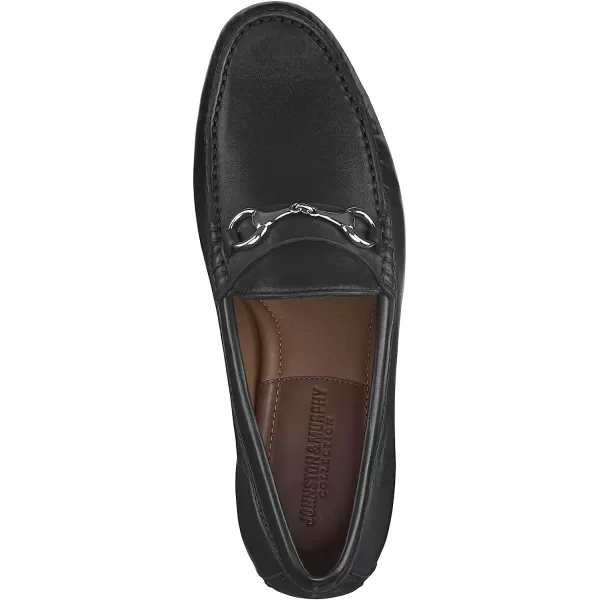 imageJohnston amp Murphy Mens Baldwin Bit Shoes  Mens Dress Shoes Leather Moccasin Shoes Dress Shoes for Men Durable Rubber Sole amp Brushed Nickel Hardware Mens LoafersBlack Sheepskin