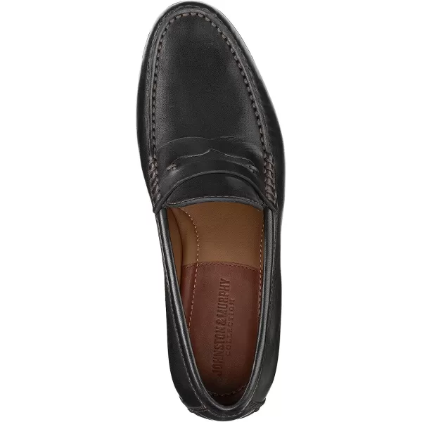 imageJohnston amp Murphy Mens Baldwin Penny Shoes  Mens Dress Shoes Leather Moccasin Shoes Dress Shoes for Men Durable Rubber Sole amp Cushioned Footbed Mens Penny LoafersBlack Sheepskin